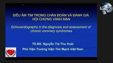 SIÊU ÂM TIM TRONG CHẨN ĐOÁN VÀ ĐÁNH GIÁ HỘI CHỨNG VÀNH MẠN | TS. BS. Nguyễn Thị Thu Hoài