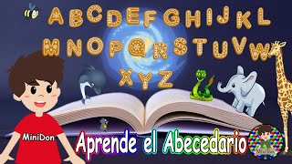 Aprende las letras del abecedario, su sonido y animales. Conoce a Abecedario en español para niños.