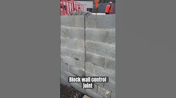 Concrete Block wall control joint
