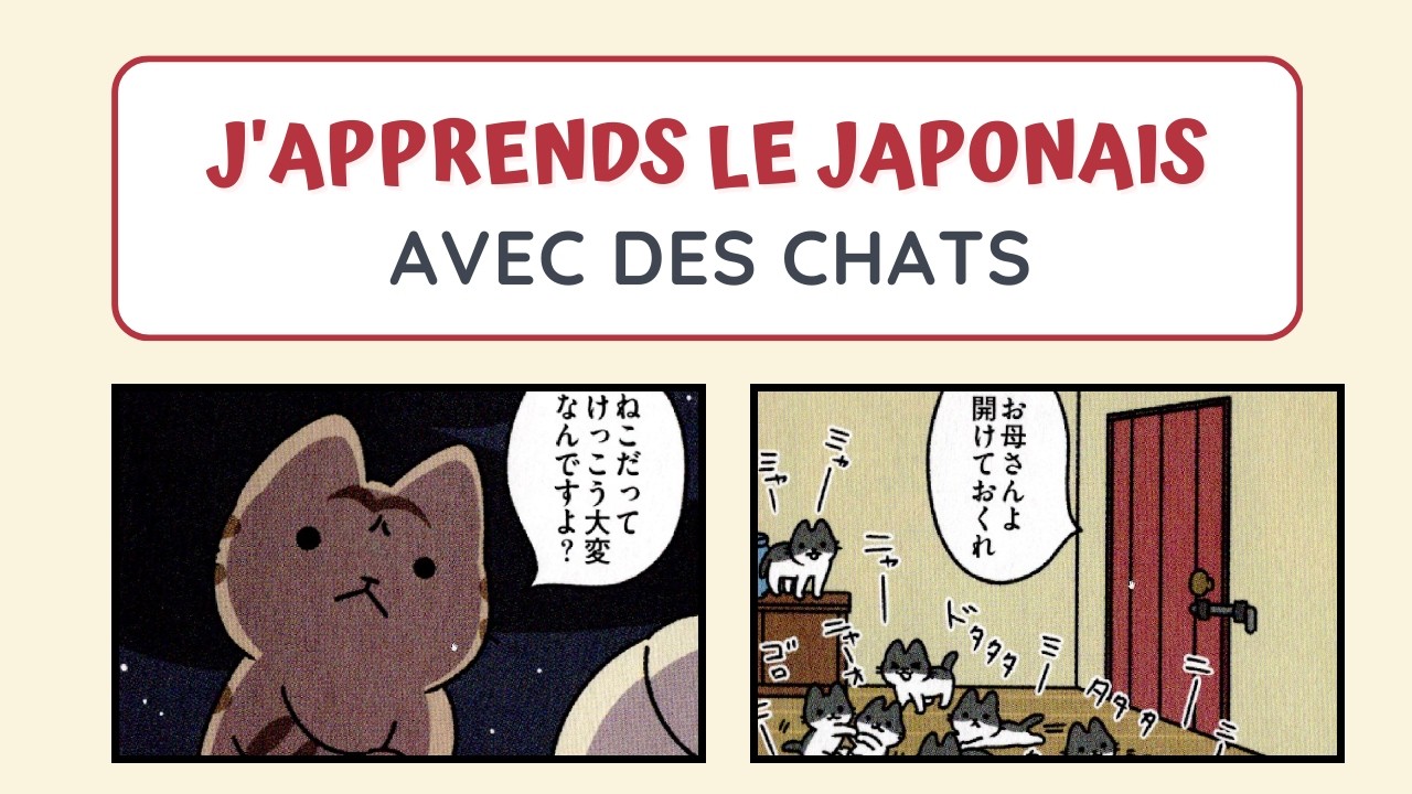 6 contes en japonais pour débutants version chats baka 😼 Traduction + explications