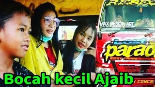 Masih kecil pintar nyetir Truck bawa Tiga ladies Cantik || kawal Ripus kecil