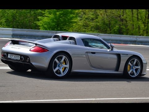 Porsche Carrera GT - Acceleration Sound, Fly Bys and race vs Bugatti Veyron  - YouTube