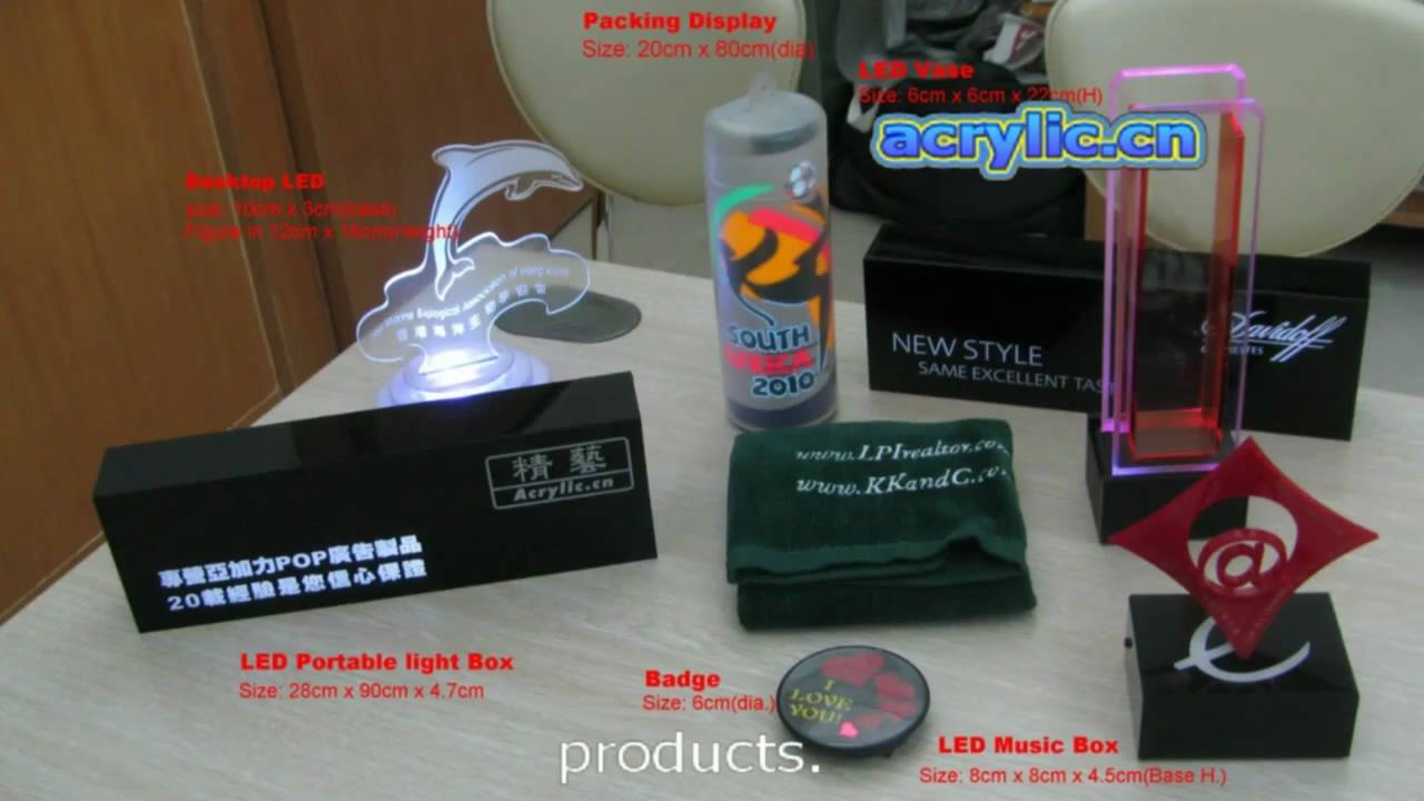 LED acrylic pop items
