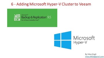 Veeam Advance Training | 6 - Adding Microsoft Hyper V Cluster to Veeam