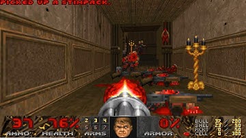 Doom Demonfear (1999) MAP14: "City Hall" UV Max Speedrun 0:53 100% Kills 100% Secrets