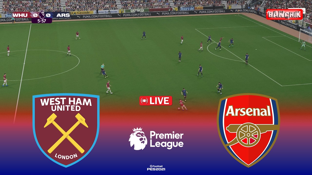 🔴West Ham United vs Arsenal - Premier League 2026 | Pes 21 Simulation Video Game