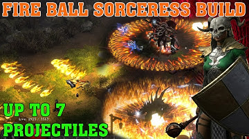 🔥 Diablo 2 Resurrected – Fire Ball Sorceress Up To 7 Projectiles vs Uber Tristram!Crazy DPS Build!