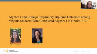 Algebra I and College Prep Diploma Outcomes Among Virginia Students: Findings (REL Appalachia)