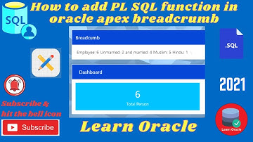 How to add PLSQL function in breadcrumb oracle apex tutorial
