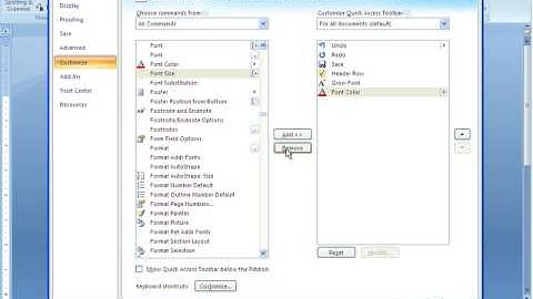 Word 2007 Tutorial 4 - Customizing The Quick Access Toolbar