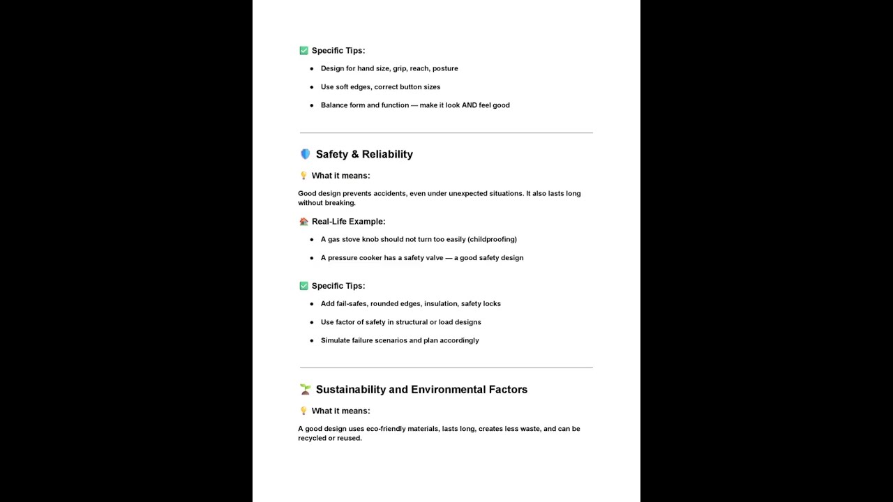 5 Consideration Of A Good Design