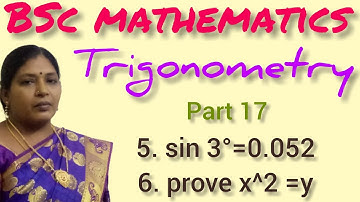 TRIGONOMETRY/BSC MATHEMATICS/PROBLEM 5&6/KS UG MATHS