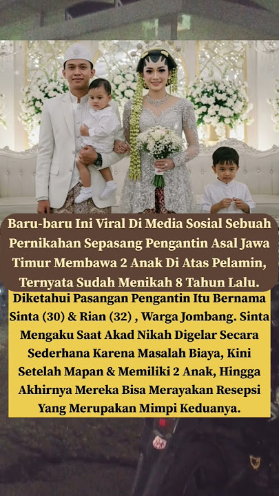 Viral! Pengantin Ini Baru Adakan Resepsi Pernikahan Setelah 8 Tahun Menikah.