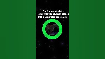 The ball grows on boundary collision Until it accelerates and collapses #spaceart #artist #funny
