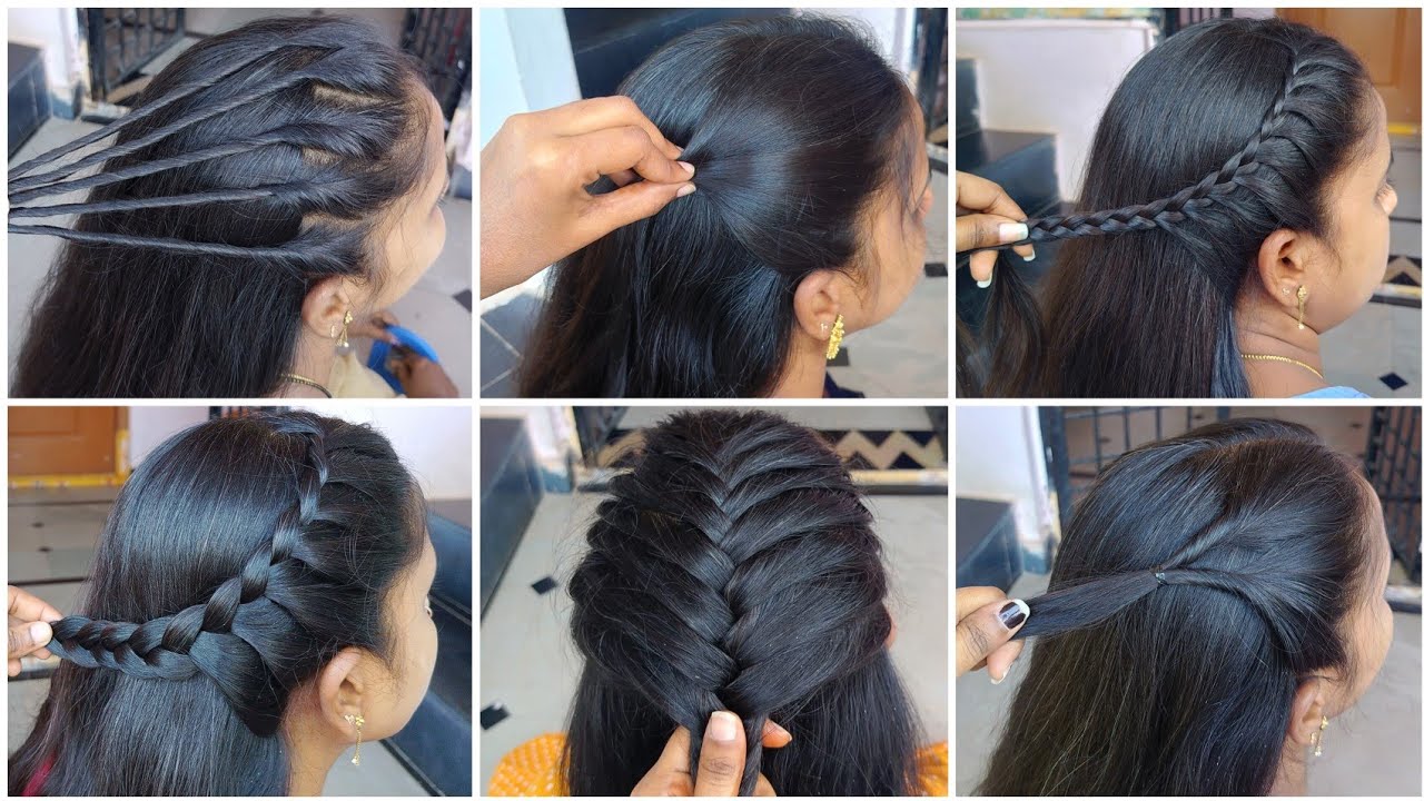 6 Amazing Simple Unique Hairstyles For girls| Different Types of Stylish Easy Hairstyle| #hairstyles