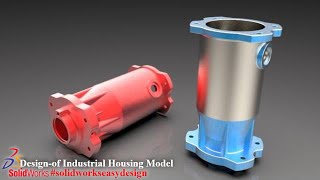 Solidworks Tutorial # 164 How to Make a Industrial Housing Model In Solidworks Easy Design