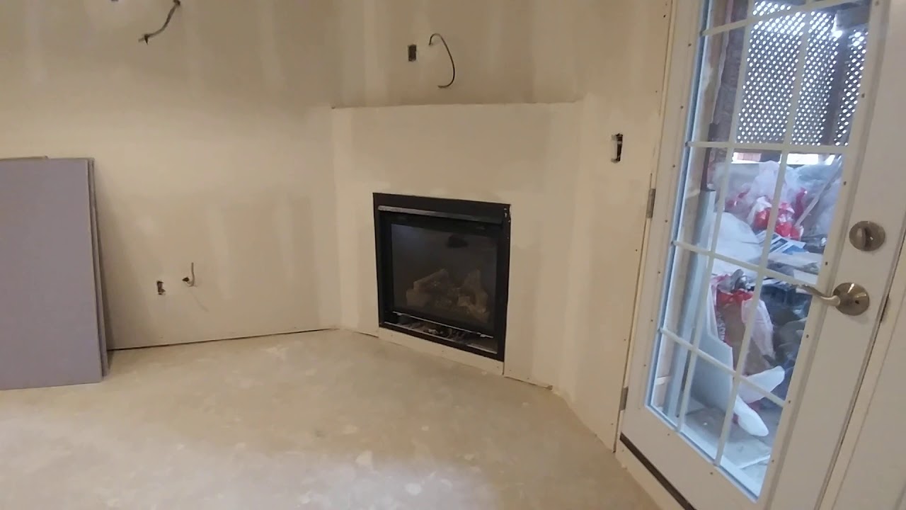 Drywall, mud and tape + tubshower installed basement project YouTube