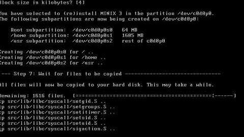 How To Install MINIX