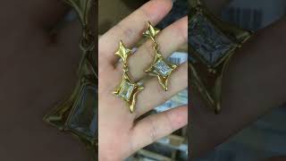 Sparkly Star Drop Earrings – Celestial Rhinestone Jewelry for Women! #wholesalejewelry #jewelry