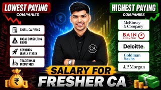 Company Wise Salary for Fresher CA 💰 | Latest ICAI Official Data | Highest & Lowest Paying Companies