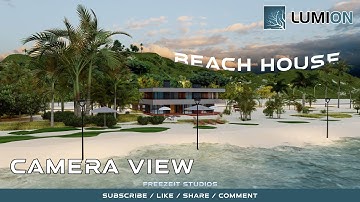 Lumion 11 Rendering Beach House / How to make Lumion Realistic Beach Setup / Camera animation