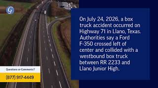 1 Killed in Truck Accident on Highway 71 in Llano