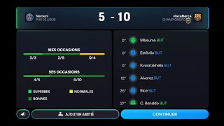 jeux en ligne : 5-10 ( PSG vs FCB ) EA Sports FC Mobile