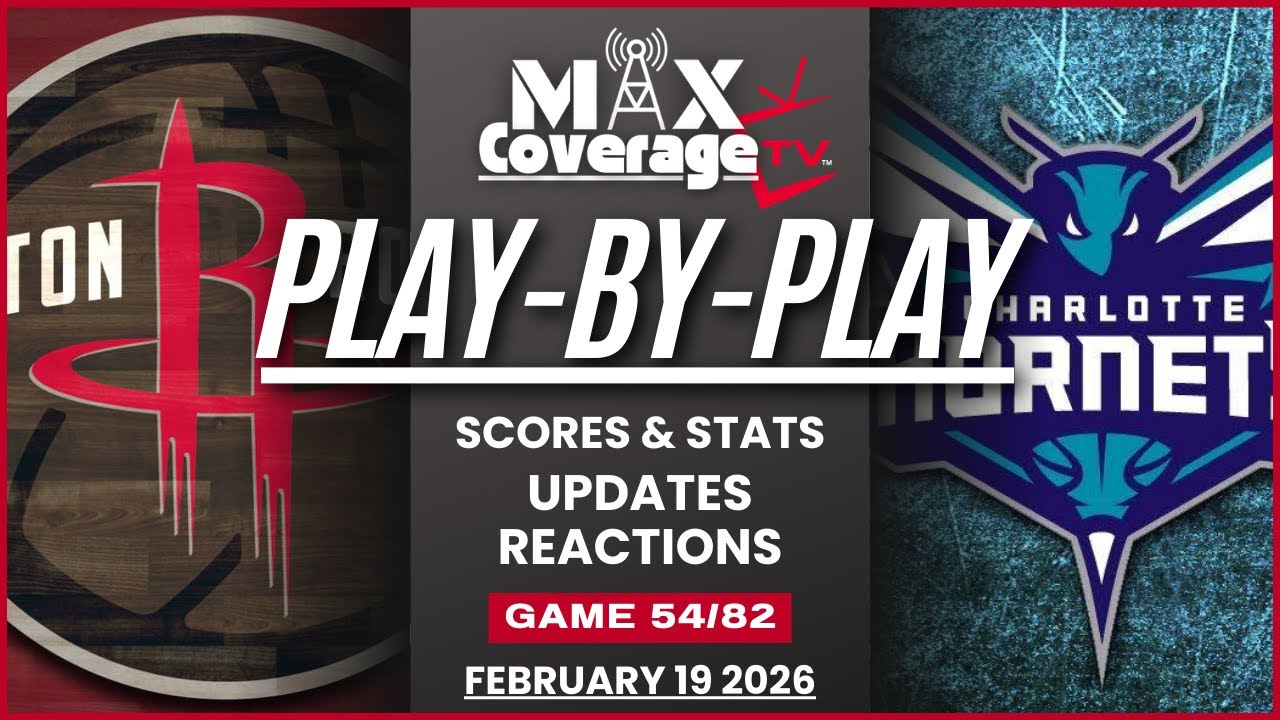 🔴LIVE - Houston Rockets vs Charlotte Hornets - Play-By-Play & Reactions (2/19/26)