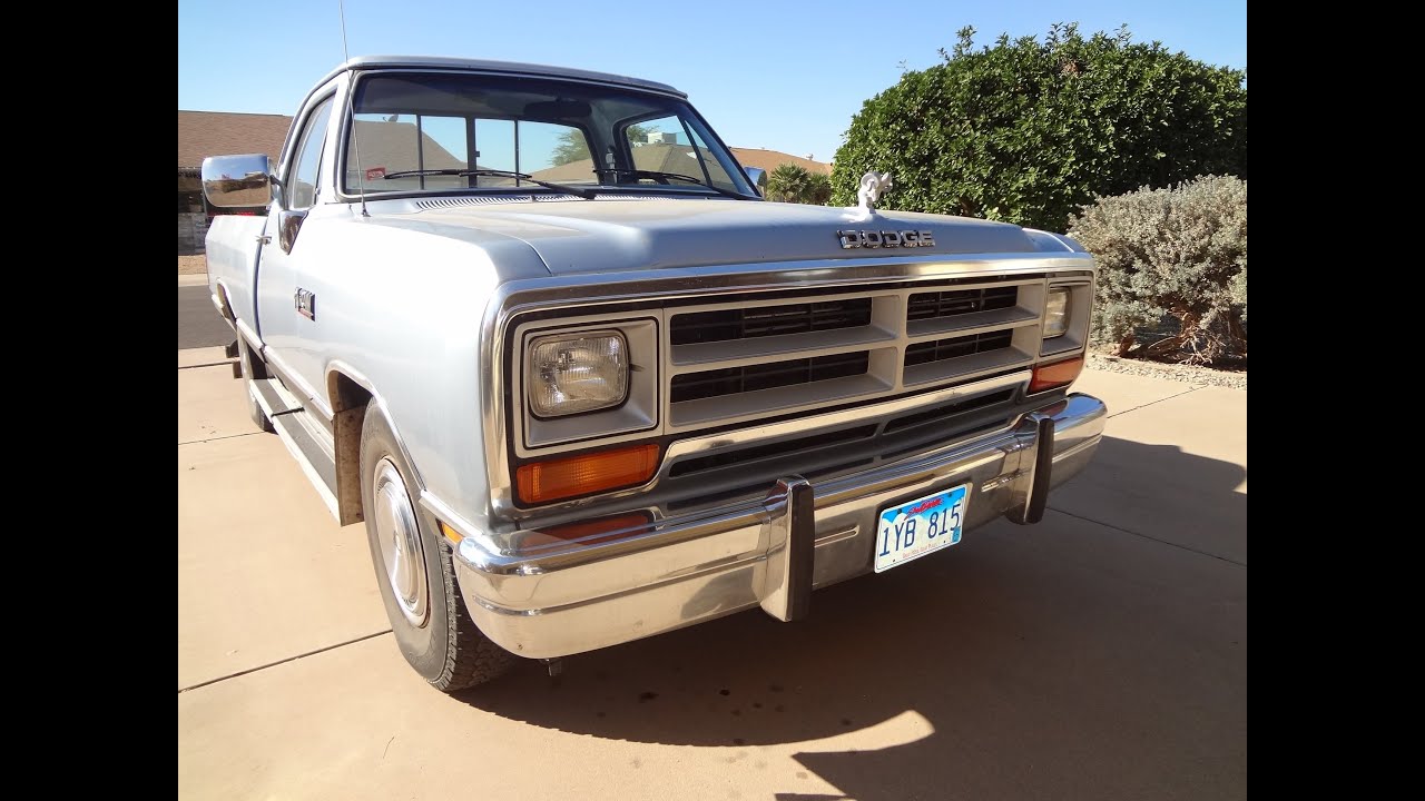 1989 Dodge 350 Cummins Turbo Diesel Test Drive - YouTube
