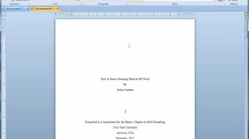 How to Insert 2 APA Running Heads in Less than 5 Minutes