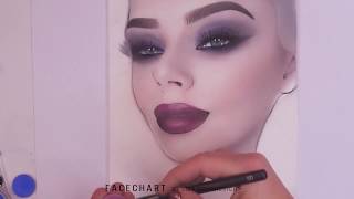 Face Chart | Makeup on paper | Klaudia Owsczarek screenshot 2