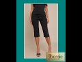 Black Hot Fix Denim Capri