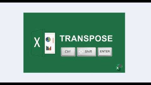 สอนการใช้ TRANSPOSE ฟังก์ชั่นใน Microsoft Excel