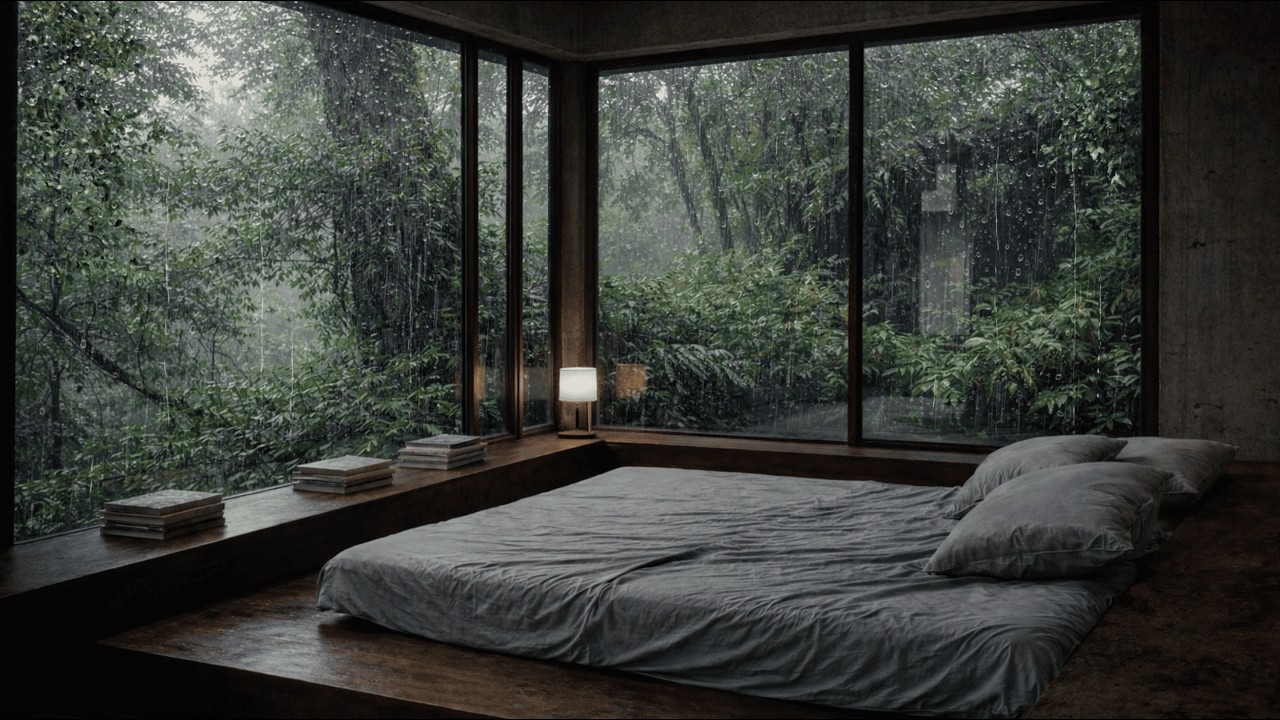 Rain in a Forest Cabin 🌧️ 1.5 Hours of Cozy Rain Sounds for Sleep ...