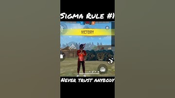 Sigma Male | Sigma Rule #6 | Free Fire | Motivation | #shorts #sigmarule1 #freefire #respect