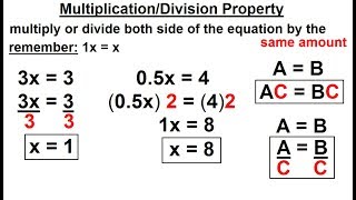 Algebra - Ch. 1: Linear Equation (4 of 21) Multiplication/Division Property