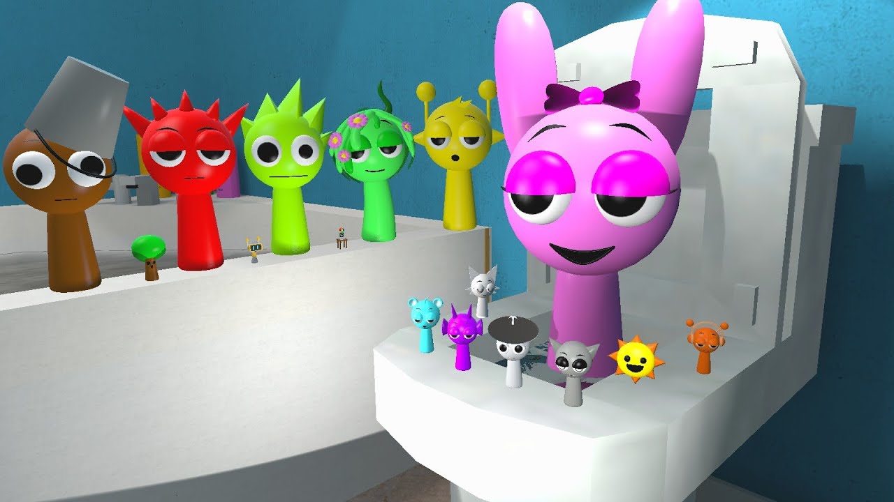 TUVALETE SPRUNKİ AİLESİNİ SPARTAN KİCK İLE ATIYORUM GARRY'S MOD