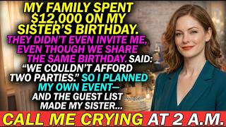 My Parents Paid For My Sister's $12K Birthday — My Sister Called Me Screaming At 2 A.M