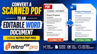 How to Convert a Scanned PDF to an Editable Word Document Using Nitro PDF Pro