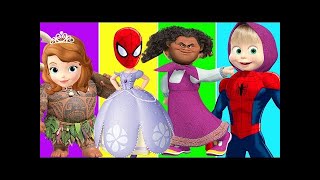 Wrong Heads Spiderman, Masha, Sofia The First, Maui Moana, Finger Family Songhd