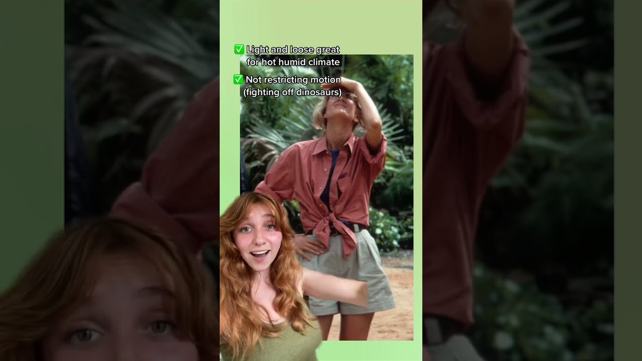 Is Dr Ellie Sattler's outfit practical for field work in the jungle? 