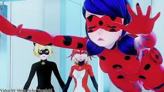 【MMD Miraculous】Jump Fail【Ladybug, Rena Rouge, Queen Bee, Chat Noir】【60fps】 screenshot 2