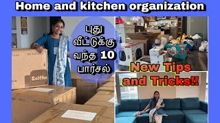 💥Americaல Home🏡and Kitchen Organization in New House in USA|New Tips & Parcel💢Tamil Vlog USA #tamil