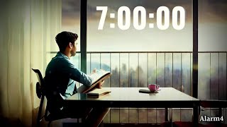 7 Hours Alarm Timer 420 min | Alarm4 25200 seconds with natural rain ambient sound #timer  #time
