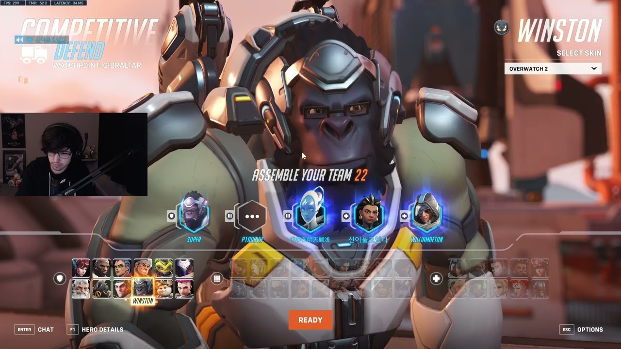 36 ELIMS! SUPER WINSTON GAMEPLAY OVERWATCH 2 SEASON 10 TOP 500