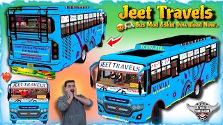 JEET Travels bus mod & skin Download Now | KINJAL Bus Mod | 😍❤️‍🔥 #bussid