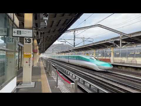 H5系+E6系 はやぶさこまち28号 福島駅高速通過！