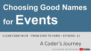 Clean Code in C# #11 - Choosing Good Names for Events