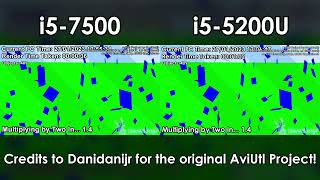 @Danidanijr's AviUtl 3D Rendering Test on i5-7500 & i5-5200U