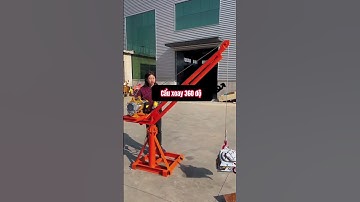 cẩu xoay 360 độ, tời điện 220v, tời vật liệu xây dựng hàng hóa, tháo lắp di chuyển dễ dàng #toidien
